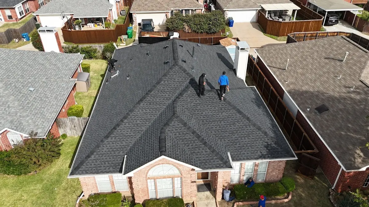 Commercial Roofing work in progress on a McAllen property